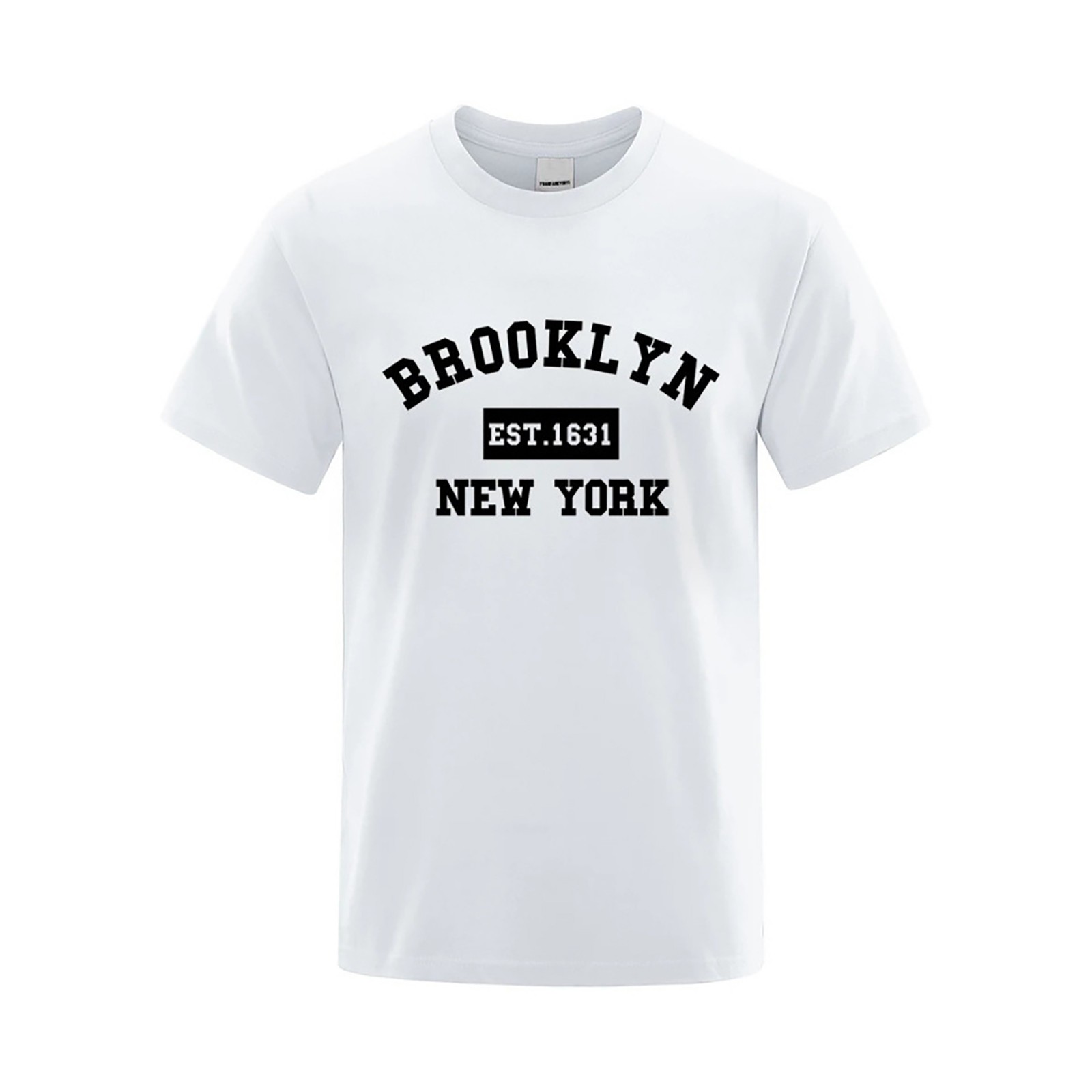 thumbnail image 4 of 2025 Camiseta de hombre con estampado de letras de Nueva York - Corte holgado, tejido transpirable, informal de verano - XS-XXXL, 4 of 4